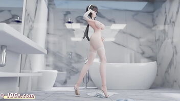 3D animated adult anime: Zhenhai 3D Chinese Comics' unspoiled dance video